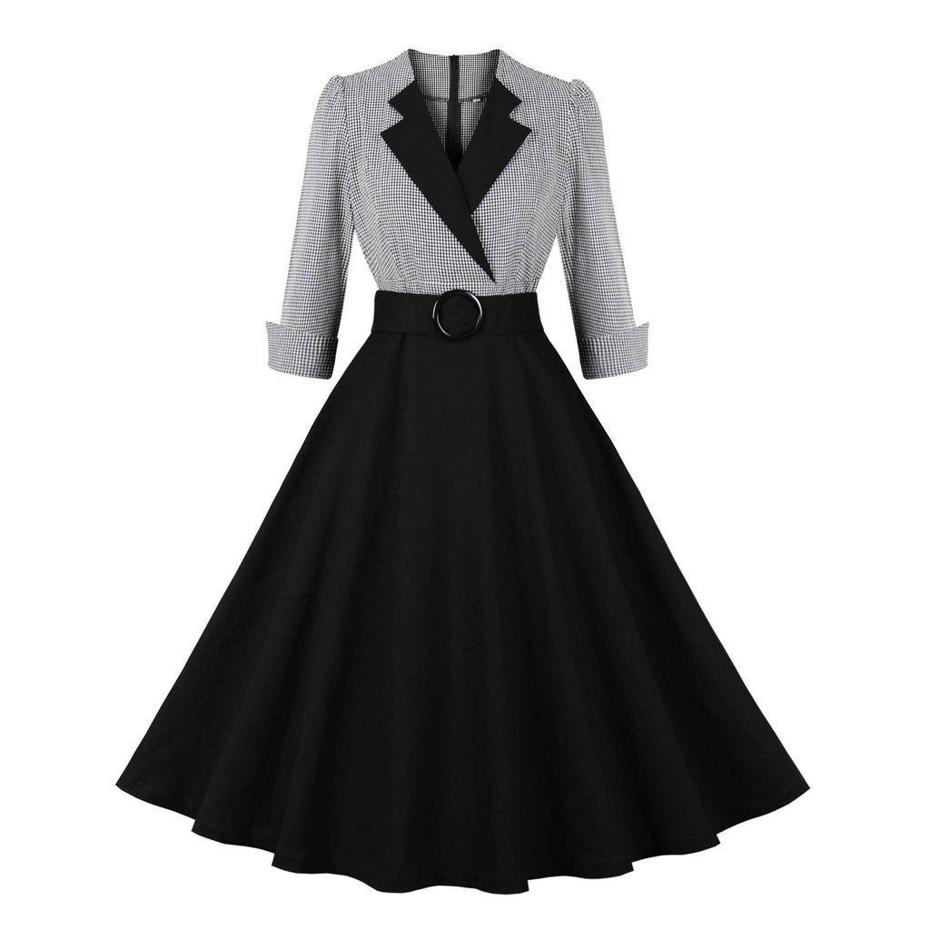 Elegant Retro Large Swing Women's Dress Cotton - G-daat