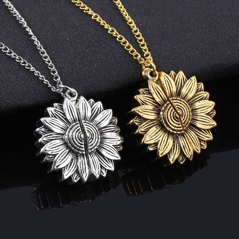 You Are My Sunshine Sunflower Necklace Women Men - G-daat