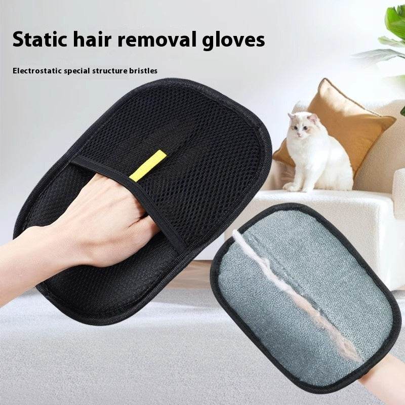 Pet Hair Remover Mitt Pet Hair Remover Gloves Deshedding Brush Glove For Dog Cat Rabbit With Long Short Curly Hair - G-daat