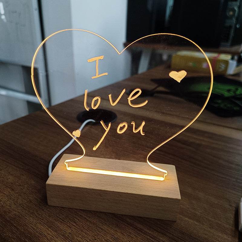 Creative Note Board Creative Led Night Light USB Message Board Holiday Light With Pen Gift For Children Girlfriend Decoration Night Lamp - G-daat