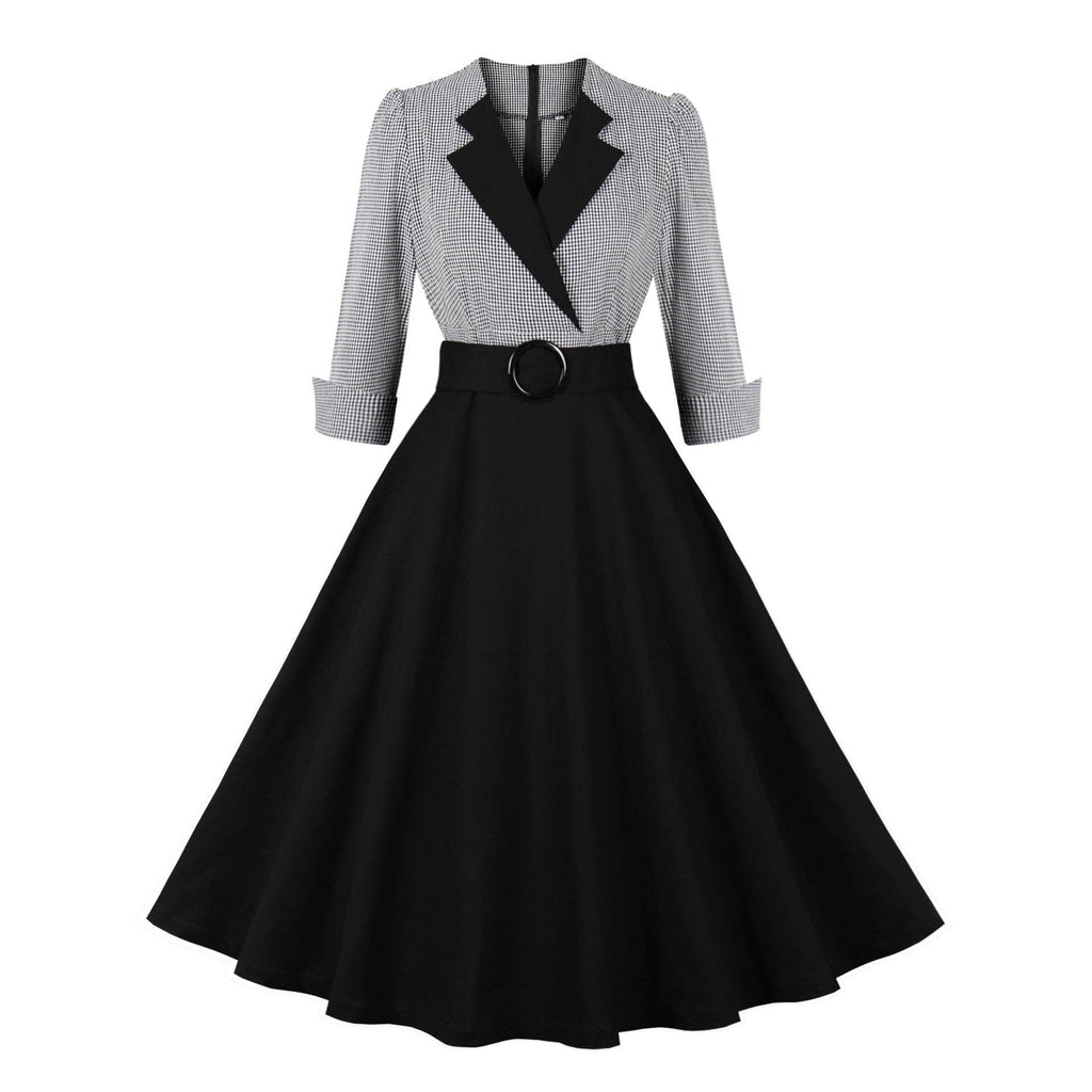 Elegant Retro Large Swing Women's Dress Cotton - G-daat