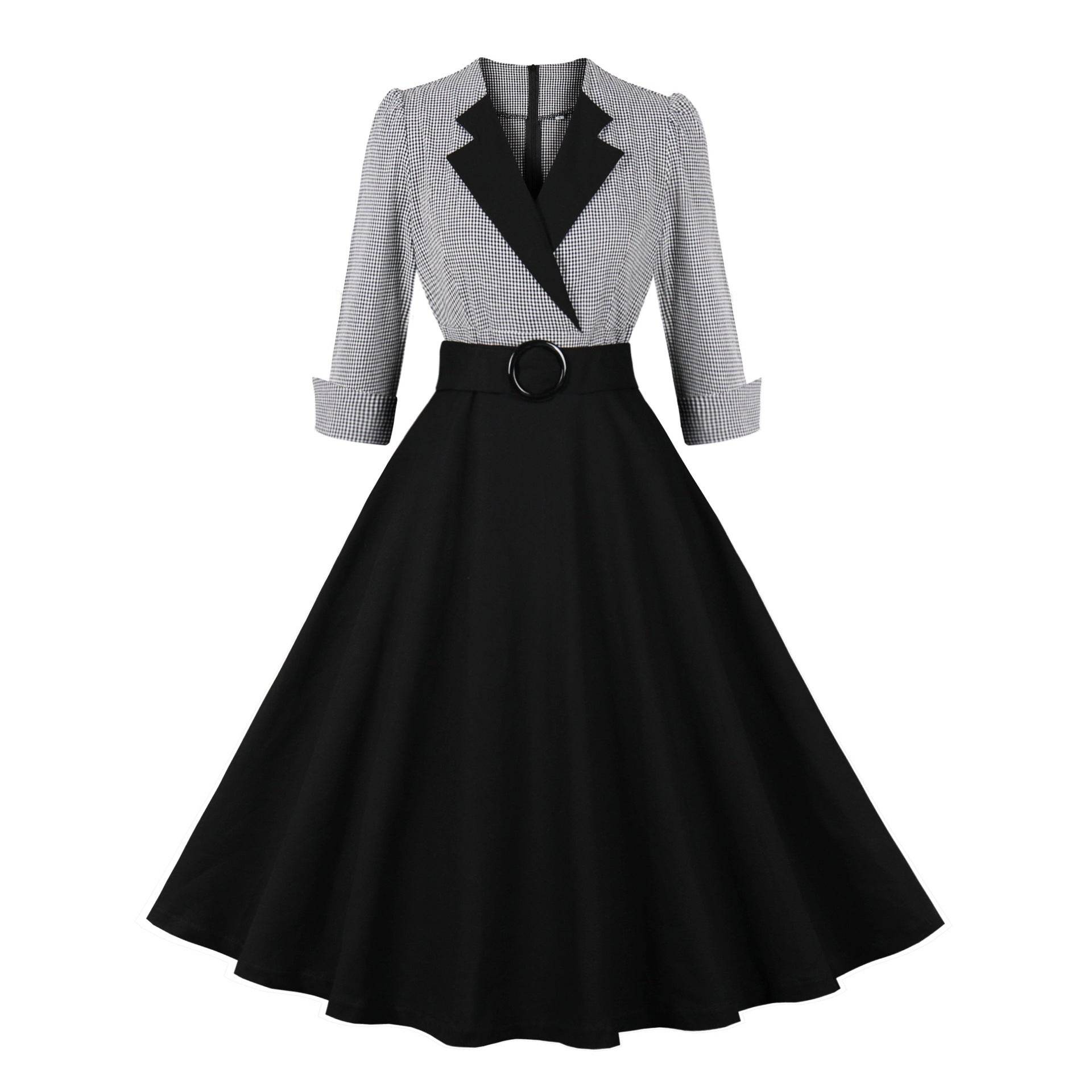 Elegant Retro Large Swing Women's Dress Cotton - G-daat