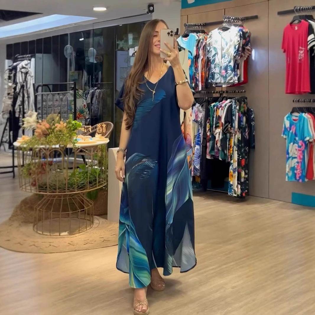 European And American Printing Dress Loose - G-daat