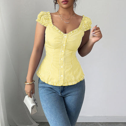 Elegant And Versatile Striped Cardigan Top