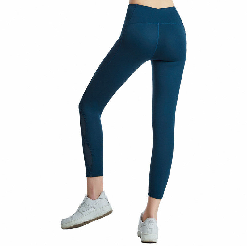 Fashion High Waist Breathable Mesh Yoga Pants For Women