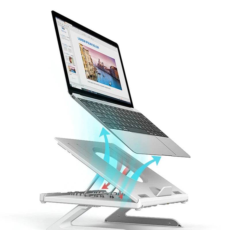 New Laptop Stand Multifunctional Folding Lift Portable Laptop Stand Monitor Increase Rack Aluminum Alloy Base - G-daat