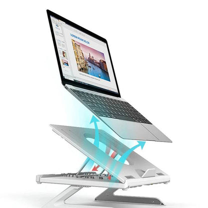 New Laptop Stand Multifunctional Folding Lift Portable Laptop Stand Monitor Increase Rack Aluminum Alloy Base - G-daat