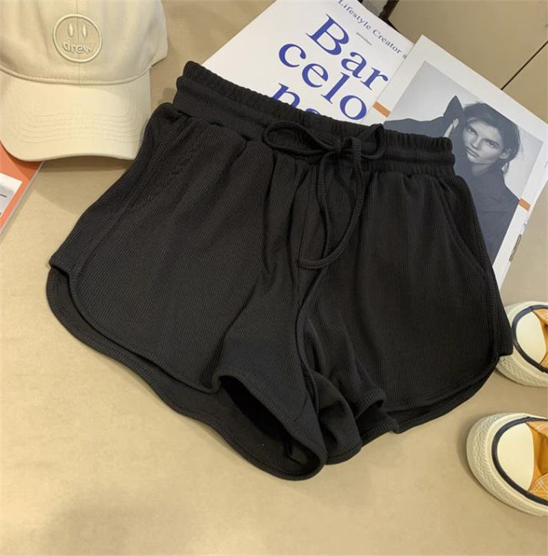 Womens Versatile All-match Wide-leg Outerwear Yoga Pants In Solid Colors